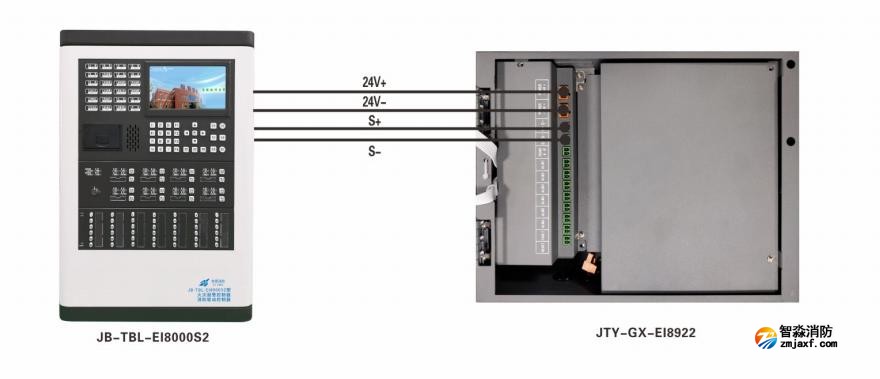 JTY-GX-EI8922/JTY-GX-EI8924吸氣式感煙火災(zāi)探測(cè)器接線圖