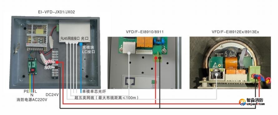 VFD/F-EI8910/VFD/F-EI8911圖像型火災(zāi)探測(cè)器接線圖